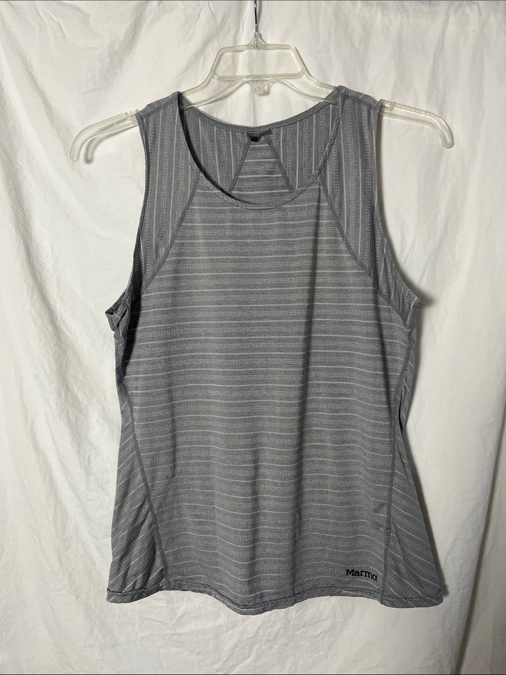 Marmot Women's Gray Striped Tank Size Large